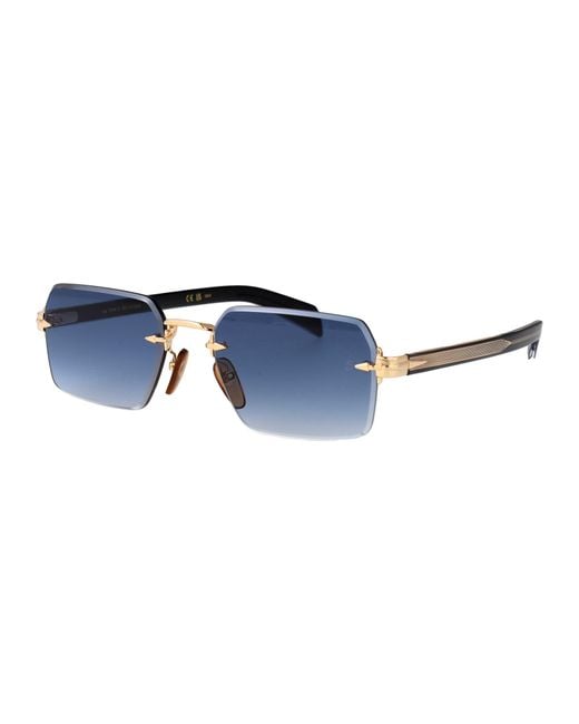 David Beckham Blue Sunglasses Db 7109/S Rhl for men