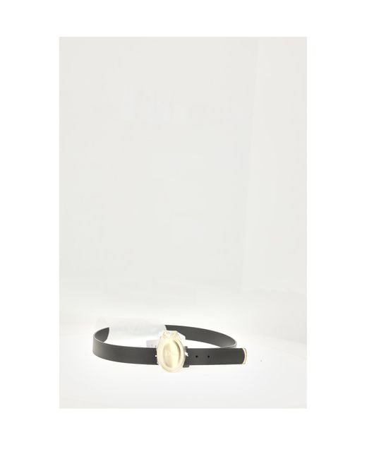 Dior White Belt Madallion- Calf Leather for men