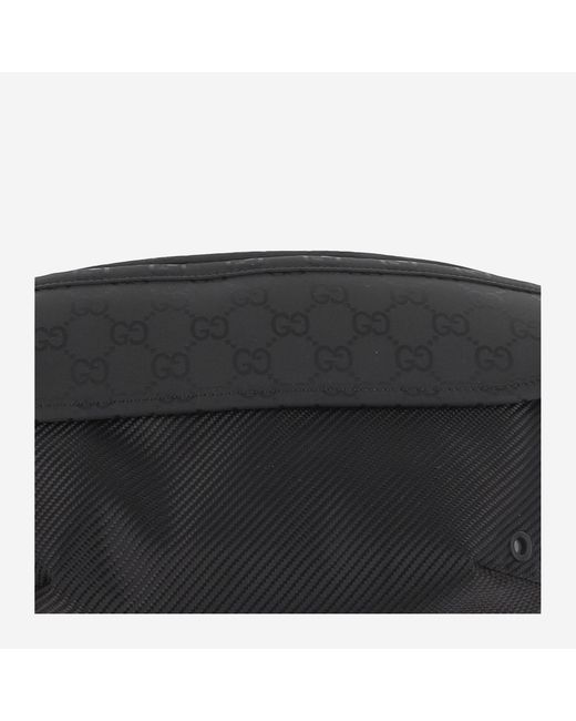 Gucci Black Gg Baby Carrier Polyamide Belt Bags for men