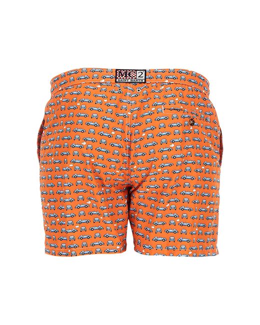 Mc2 Saint Barth Orange Swimsuit for men