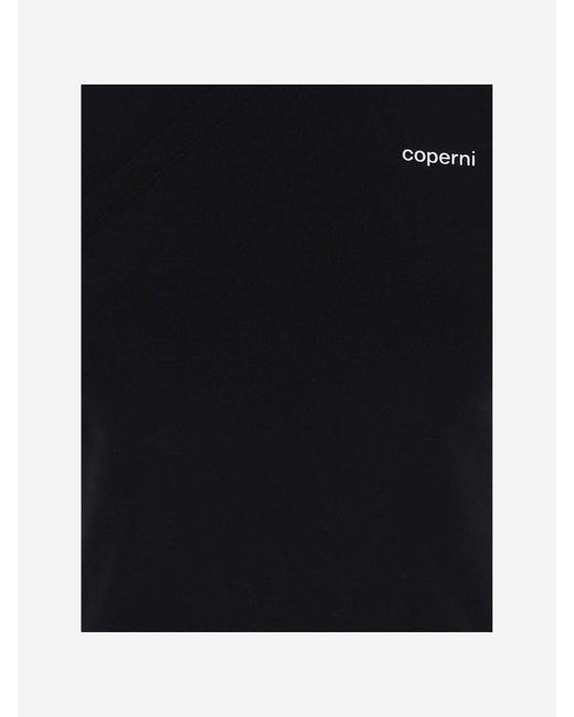 Coperni Black Cotton T-Shirt With Logo