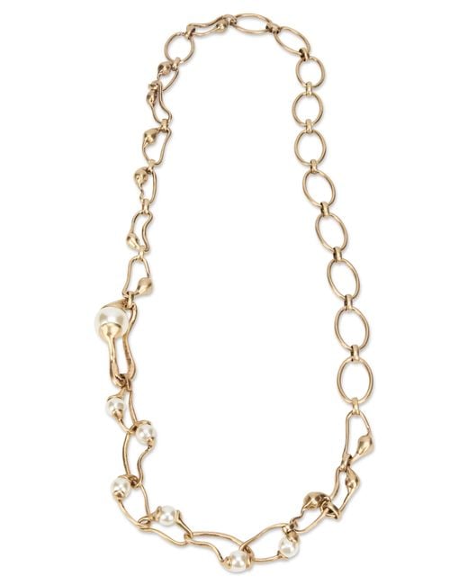 Weekend by Maxmara White Necklace Metal Pendant Necklaces