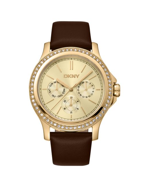 DKNY Metallic Dkny Crystal-Set Quartz Watch