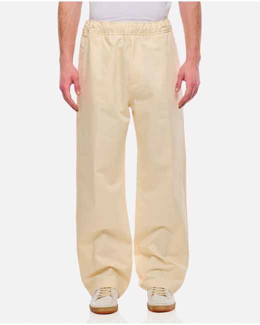 Moncler Natural Cotton Trousers for men