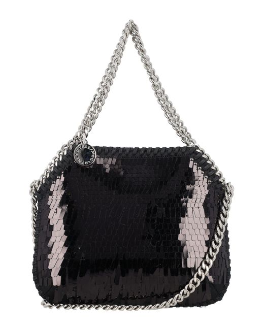 Stella McCartney Black Falabella Degrade Sequin Mini Shoulder Bag