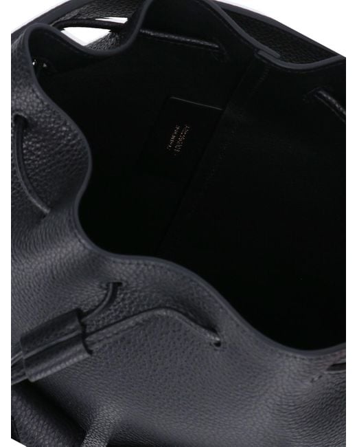 Ferragamo Black "Hug" Mini Bucket Bag