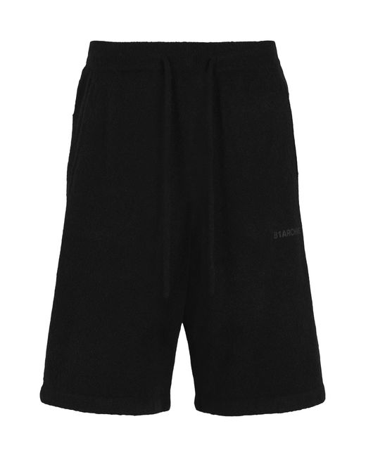 B1 Archive Black Wool Blend Bermuda Shorts Merinos for men