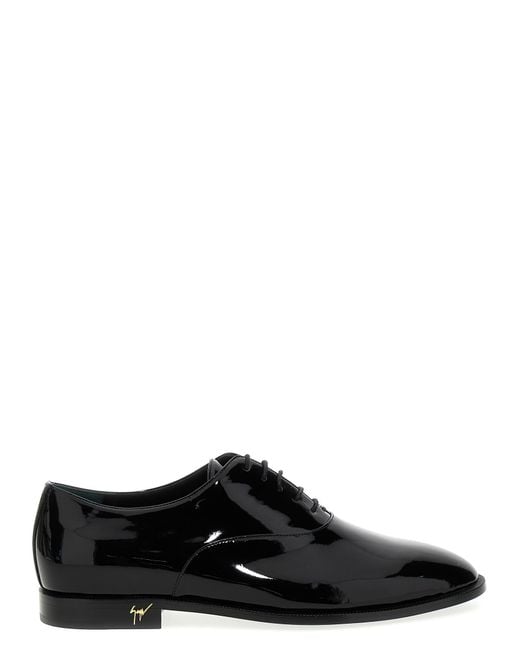 Giuseppe Zanotti Black Booty Lace Up Shoes for men