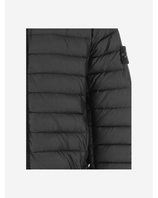 Stone Island Black Down Jacket Padded Nylon Polyamide for men