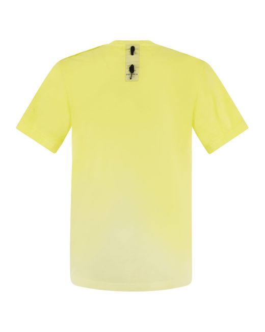 Premiata Yellow Cotton T-Shirt With Logo for men