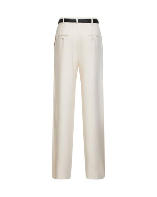 Max Mara Natural Cady Mstamico Wide-Leg Trousers
