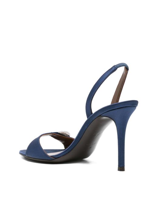 Giuseppe Zanotti Blue 100Mm Slingback Embellished Heeled Sandals