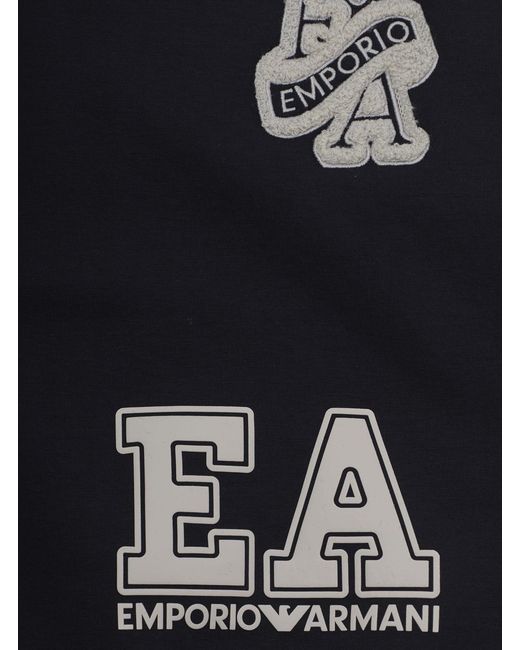 Emporio Armani Blue Crew-Neck T-Shirt for men