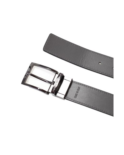 Emporio Armani Black Leather Belt for men