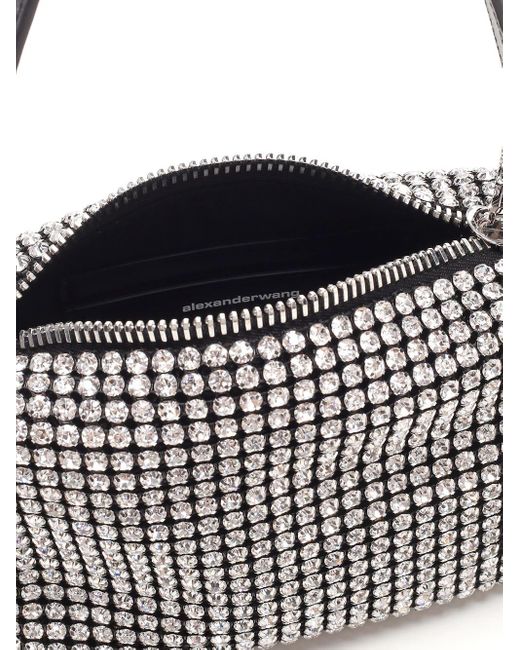 Alexander Wang Metallic Rhinestone Heiress Medium Pouch
