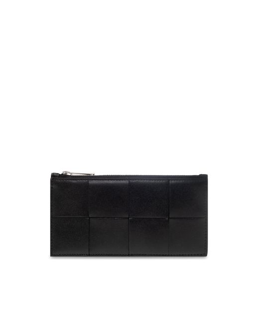 Bottega Veneta Black Leather Card Case for men
