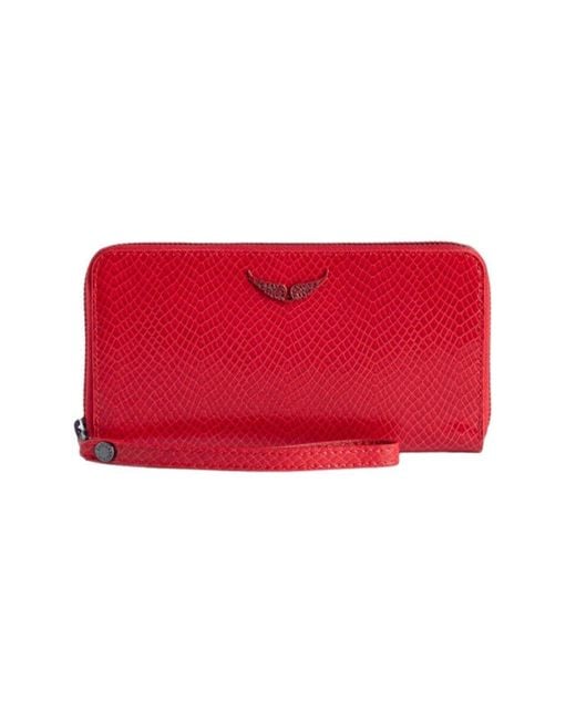 Zadig & Voltaire Red Compagnon Zip-around Wallet