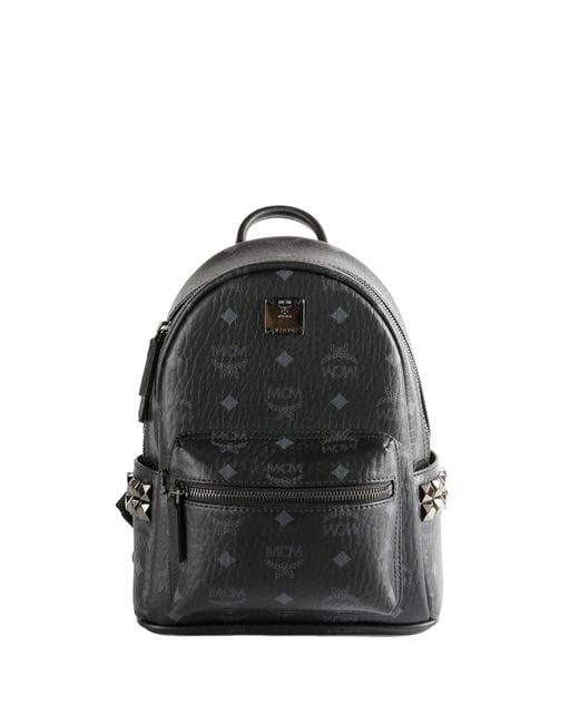 MCM Black Stark Stud Backpack