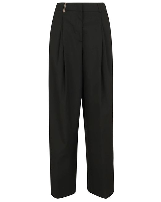 Peserico Black Pantalone Tela Tecnica