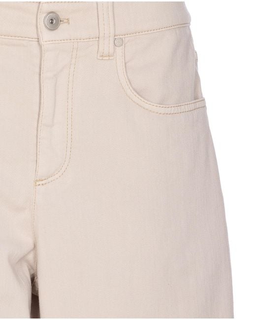 パンツ BRUNELLO CUCINELLI LOOSE BARREL DENIM PANTS WITH MONILE Brunello Cucinelli 'loose Barrel' Jeans In Gray | ModeSens