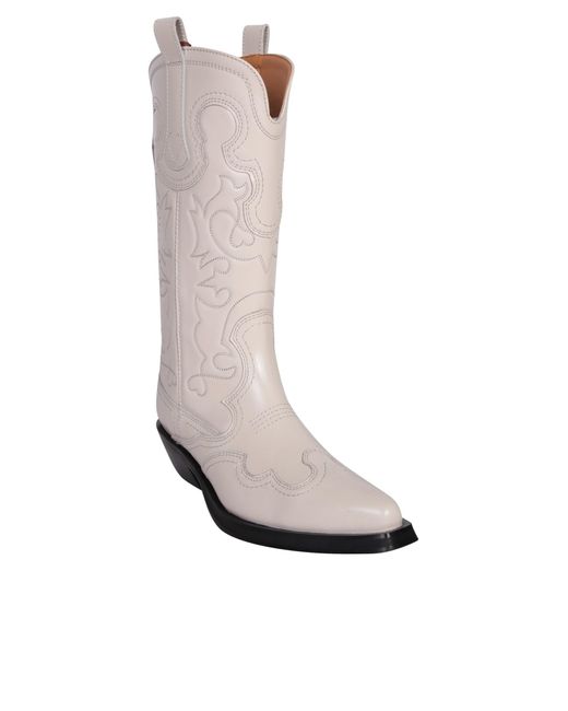 Ganni White Boots