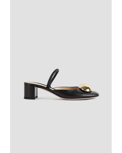 Gianvito Rossi Black Shoes Lamb Soft Pumps