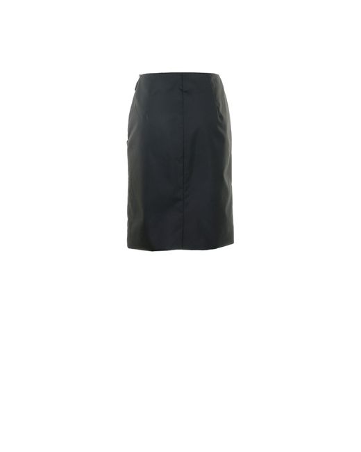 Prada Black Re-Nylon Pencil Skirt