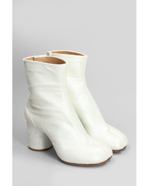 Maison Margiela White Tabi High Heels Ankle Boots