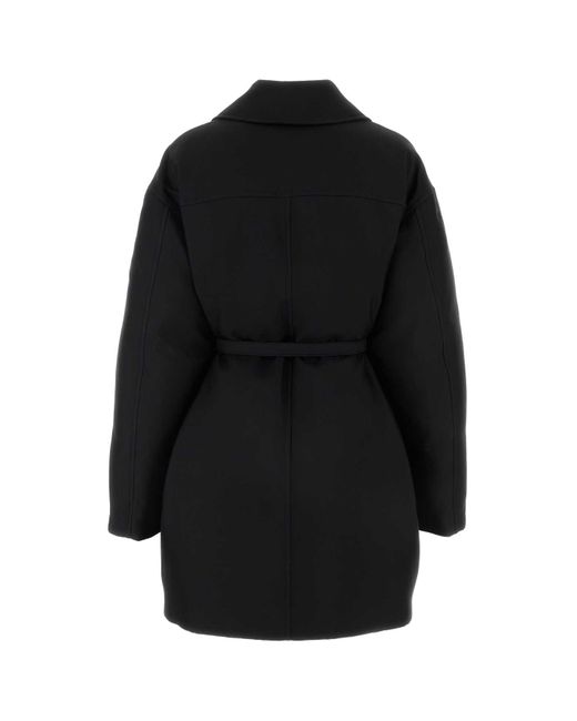 Jil Sander Black Gabardine Oversize Down Jacket