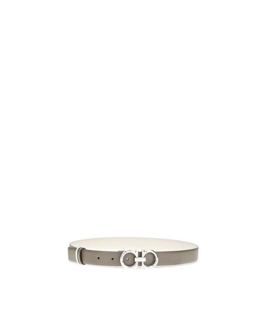 Ferragamo Metallic Calf Leather Bos Taurus Regular Belt