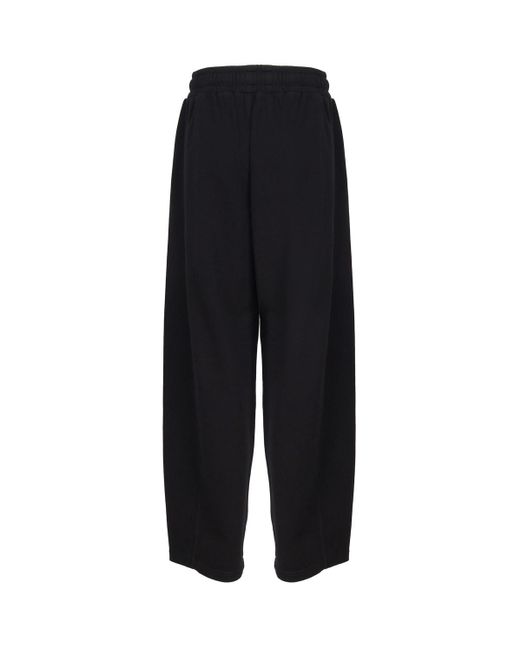 Stella McCartney Black Cotton Drawstring Joggers