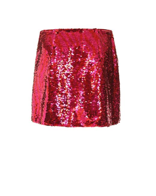 Chiara Ferragni Red Mini Skirt