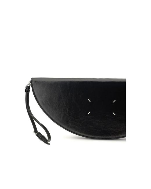 Maison Margiela Black Calf Leather Bos Taurus Clutch Bag