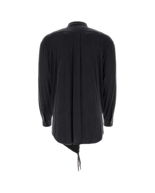 Magliano Black Slate Stretch Cupro Oversize Shirt for men