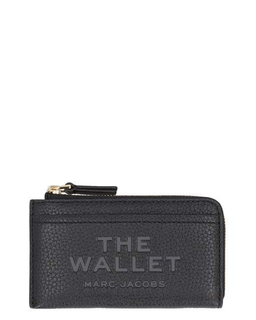 Marc Jacobs Black Wallet Top Zip Multi Leather Cow Hide & Purses