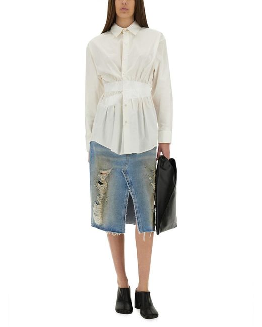 【送料&関税込】MM6 Maison Margiela destroyed Midi Skirt MM6 by Maison Martin Margiela Destroyed