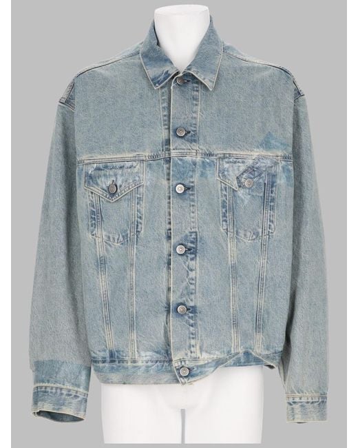 Maison Margiela Blue Taped Jacket Cotton Shirt for men