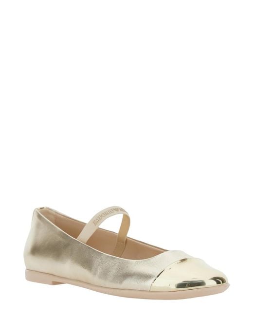 Emporio Armani White Ballet Shoes Calf Leather Ballerinas