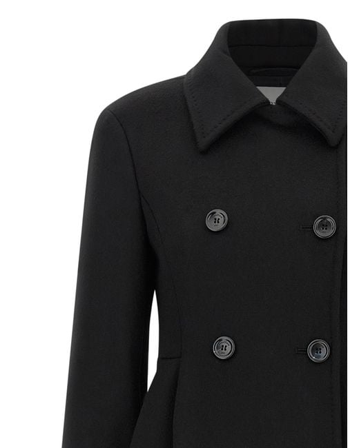 Max Mara Black Wool Coat Clothing