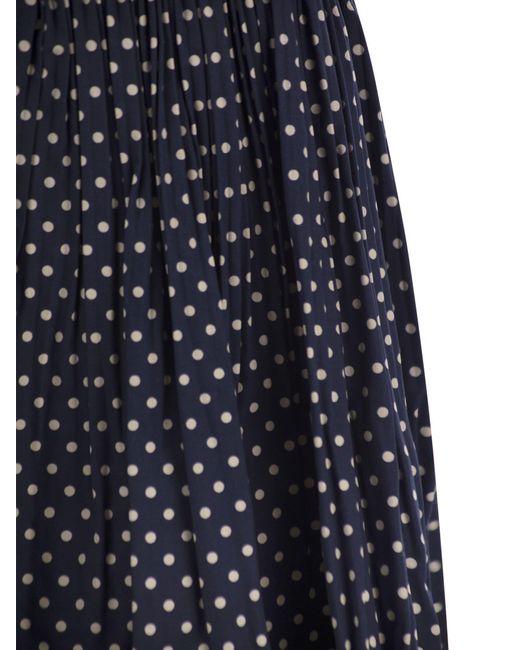 Polo Ralph Lauren Blue Floral A-Line Skirt