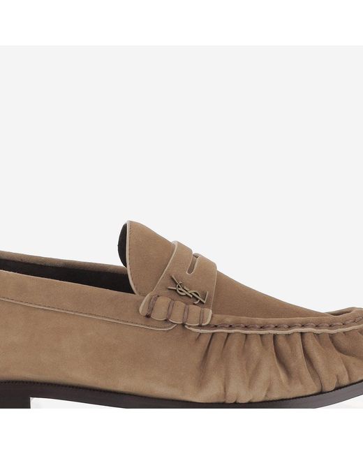 Saint Laurent Brown Loafers Suede