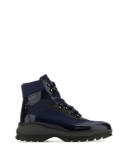 Santoni Blue Boots for men