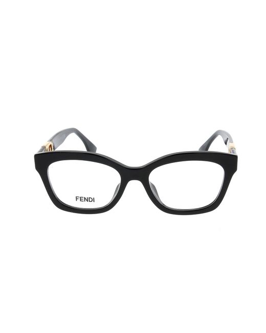 Fendi Black Oval Frame Glasses