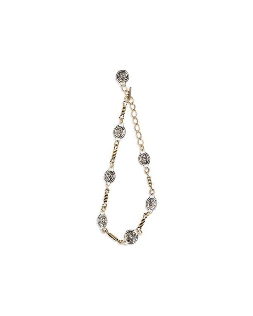 Versace Metallic Silver Brass Necklace