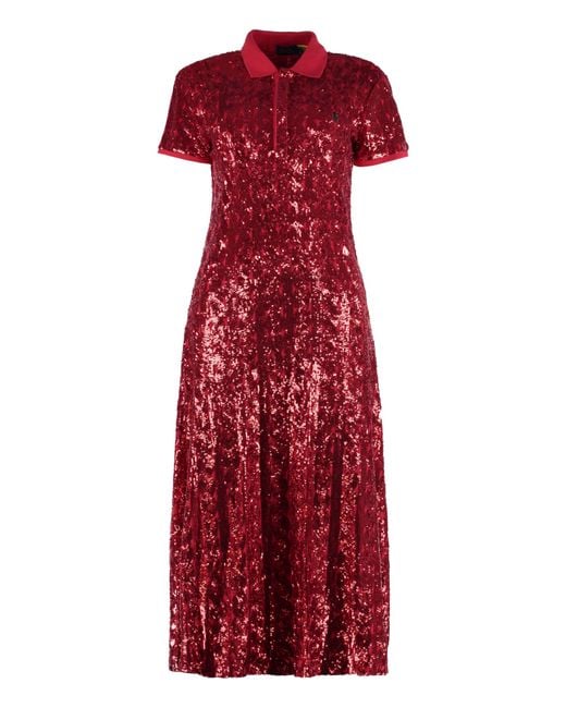 red midi long sleeve dress Red Off Shoulder Cutout Dress