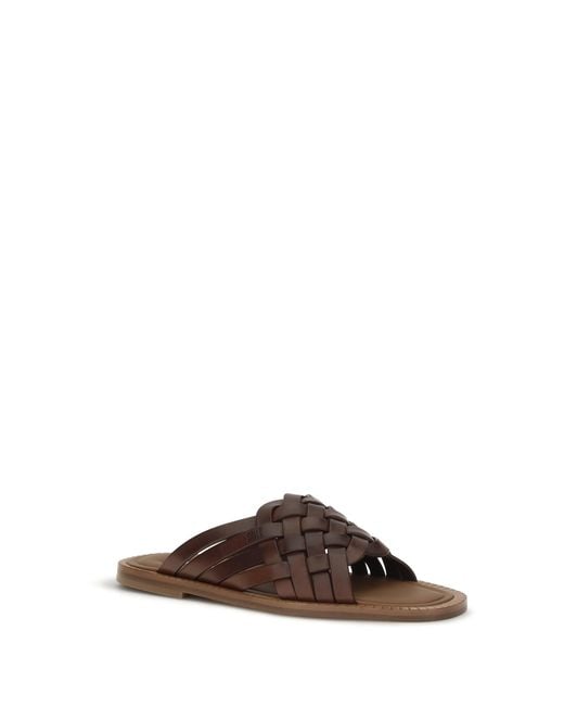 Miu Miu Brown Leather Sandals Calf