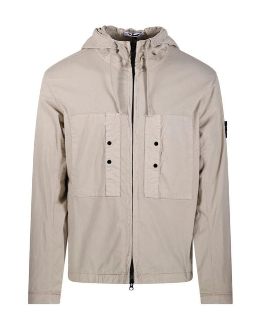 Stone Island Natural Drawstring Jacket for men