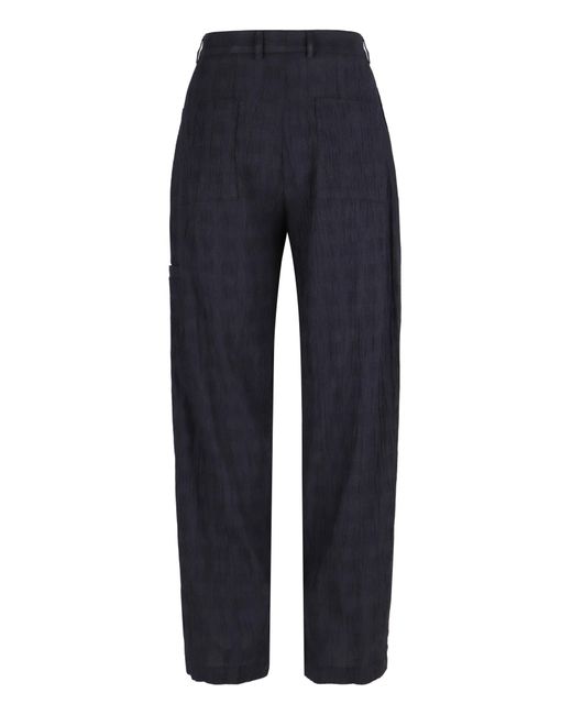 Emporio Armani Blue Technical Fabric Pants for men