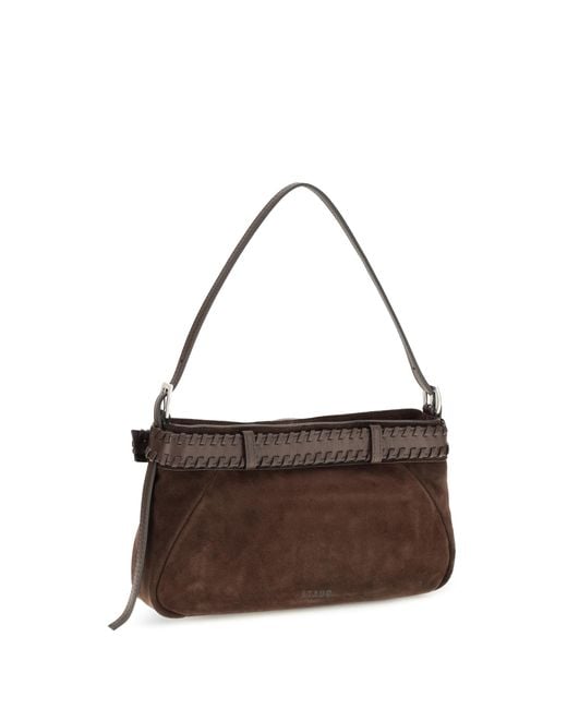 Staud Brown Brooklyn Shoulder Bag Lamb Ovis Aries
