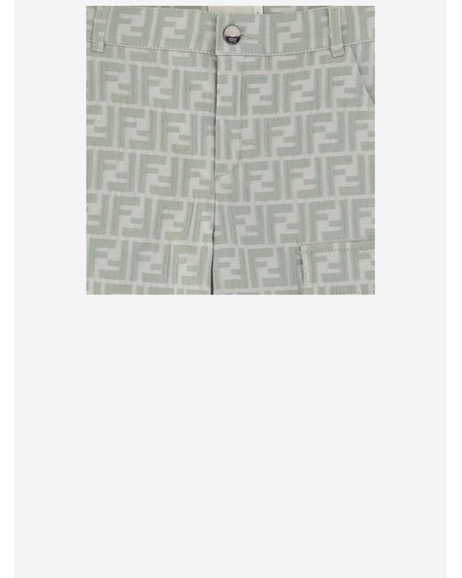 Fendi Gray Skirt Stretch Cotton Blend Short